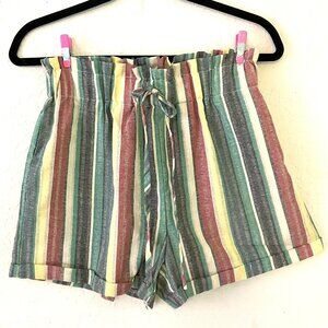 Multi Color Stripe Hot Pants (Small)